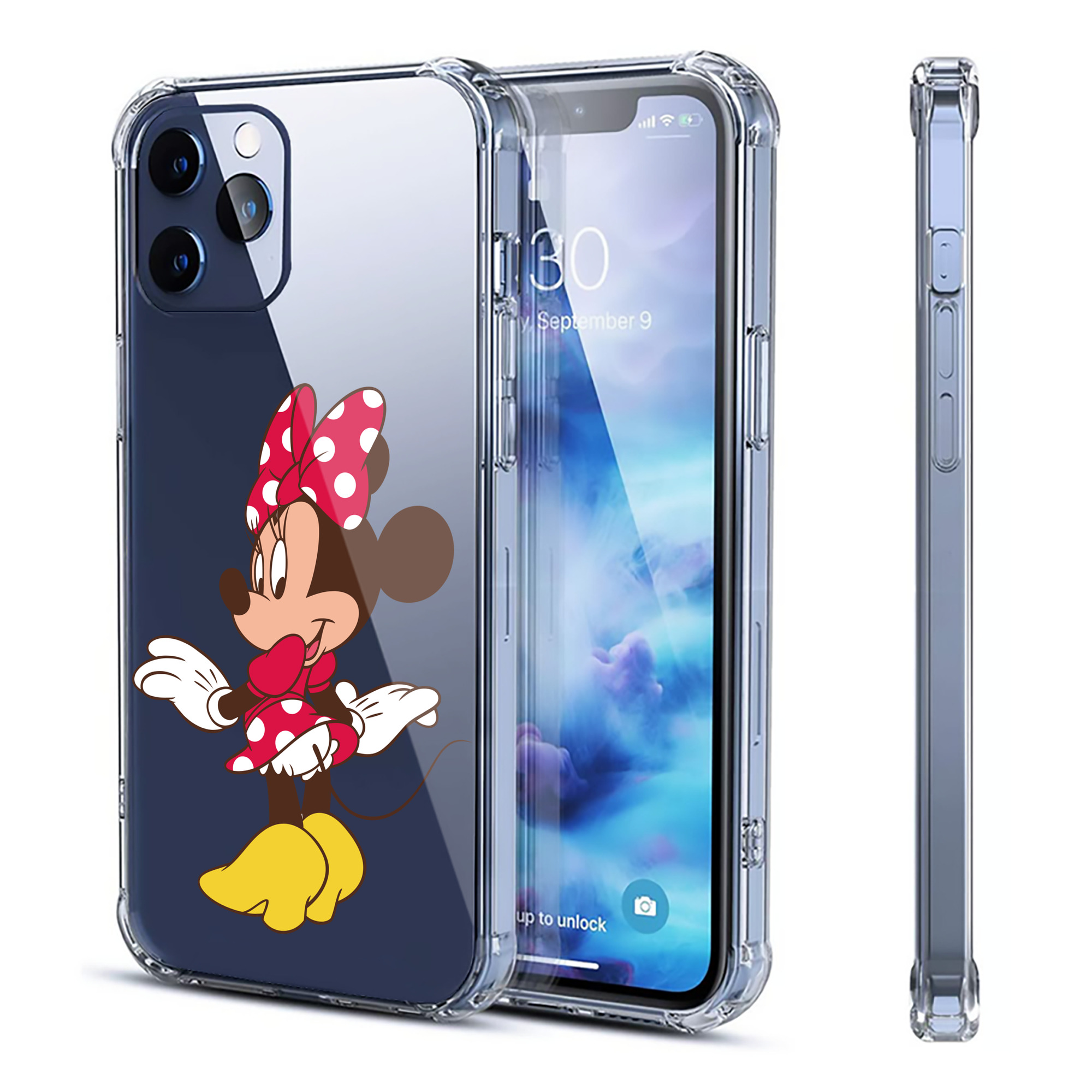 （画像用） ミッキーマウス Mickey Mouse 【iPhone 12シリーズ対応】透明スマホケース（クリアソフトケース）